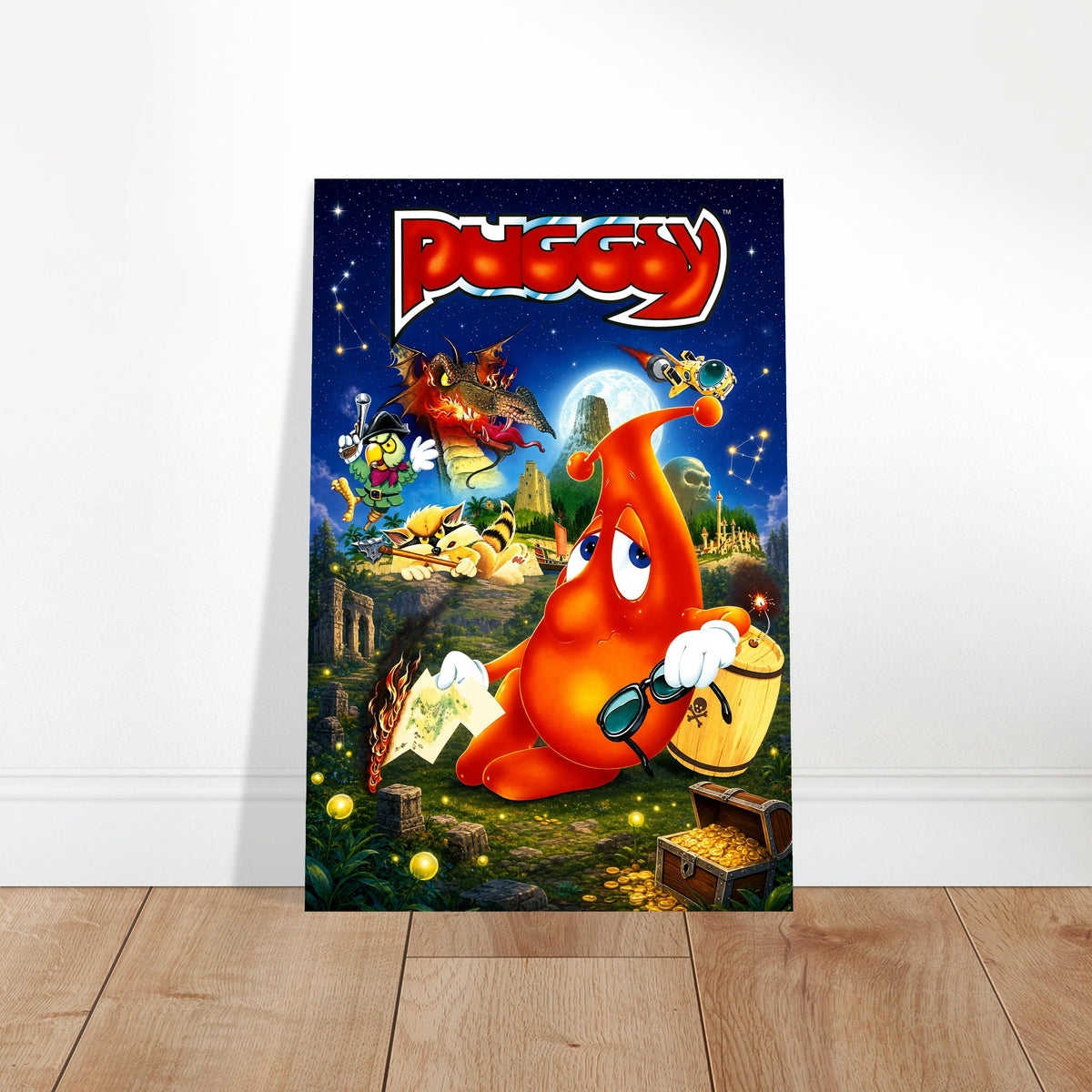 Puggsy Poster – Red Creature Adventure Fantasy Game Art Wall Art Decor 2