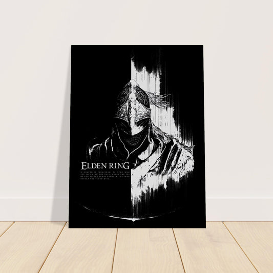Elden Ring Tarnished BW Poster – Dark Fantasy Video Game Art 2022 Wall Art Decor 2