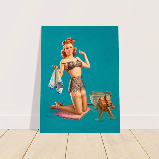 Pay Off by Art Frahm (1944) Vintage Pin-Up Poster Wall Art Decor 2
