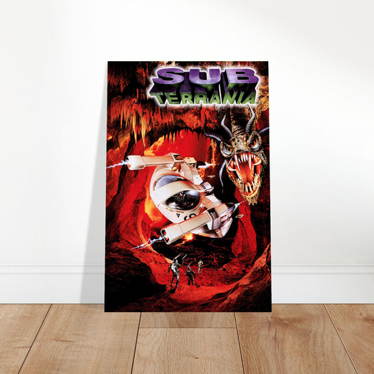 Sub-Terrania Poster - Sci-Fi Cavern Shooter Game Art Wall Art Decor 2