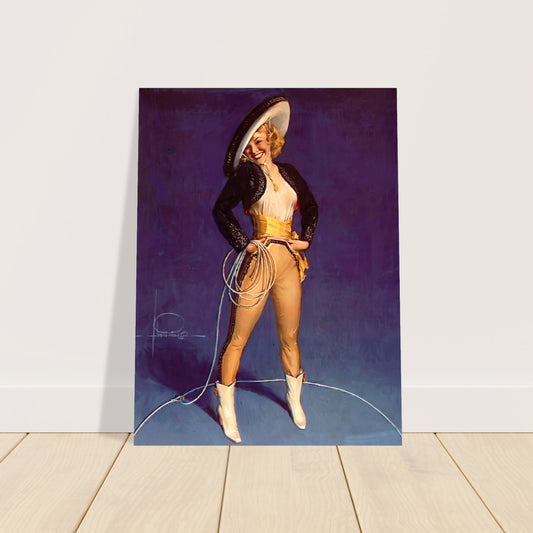 The Trick Roper by Arnold Armitage 1945 Poster – Cowgirl Pin-Up Wall Art Decor 2