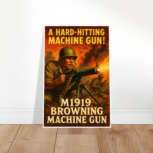 M1919 BROWNING MACHINE GUN POSTER - VINTAGE MILITARY - FREE SHIPPING 2