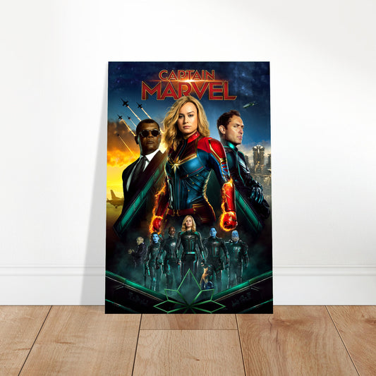 Captain Marvel 2019 Movie Poster – Marvel Action Hero Sci-Fi Wall Art Decor 2