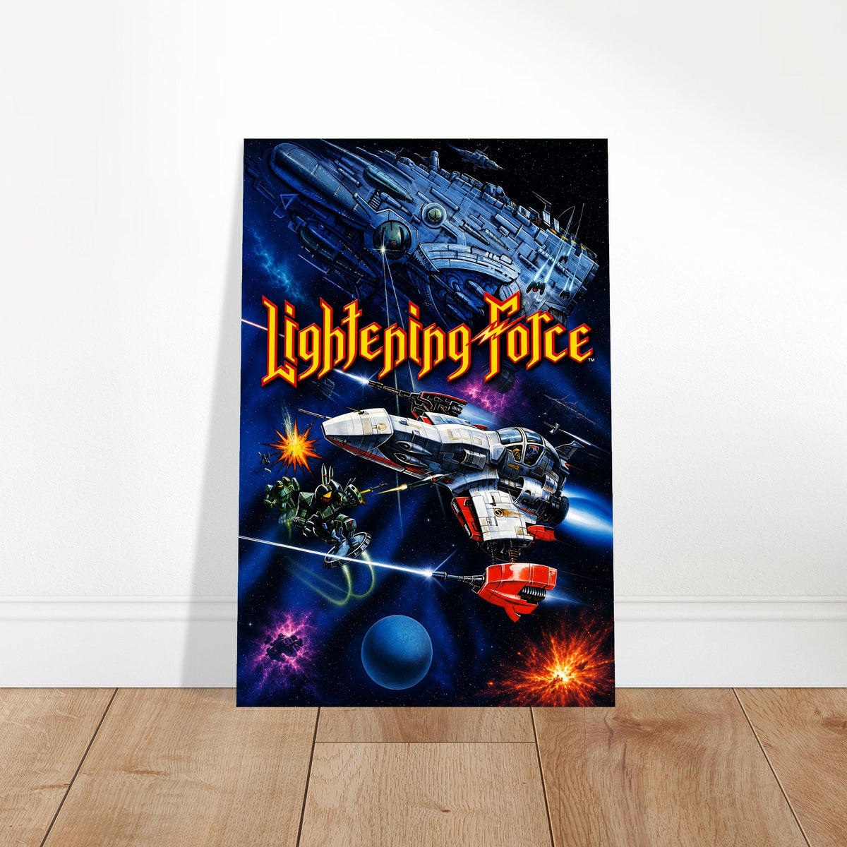 Lightening Force Poster - Thunder Force IV Space Shooter Retro Game Art 2