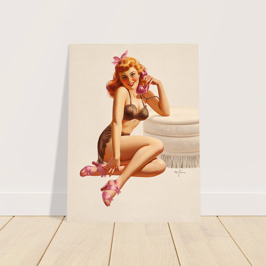 A Good Number by Art Frahm (1939) Vintage Pin-Up Poster Wall Art Decor 2