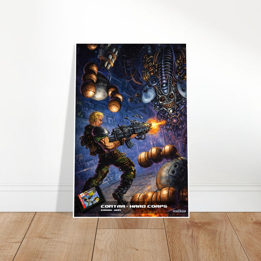 CONTRA HARD CORPS POSTER - SEGA GENESIS COVER ART - 1994 ROBOT BATTLE PRINT 2