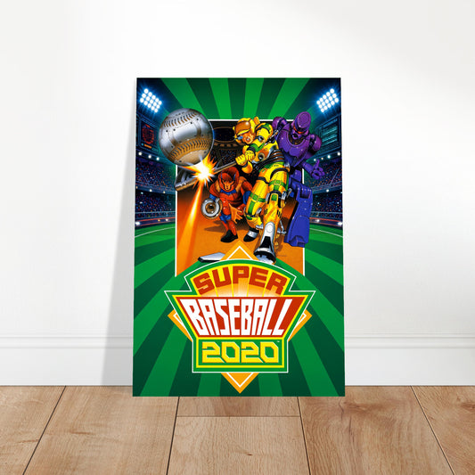 Super Baseball 2020 Poster – Retro Robot Sports Game Art Wall Art Decor 2