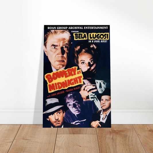 Bowery at Midnight 1942 Bela Lugosi Dual Role Movie Poster Wall Art Decor 2