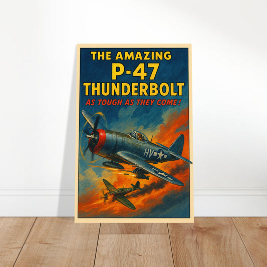 P-47 THUNDERBOLT FIGHTER POSTER - AS TOUGH AS THEY COME - FREE SHIPPING 2