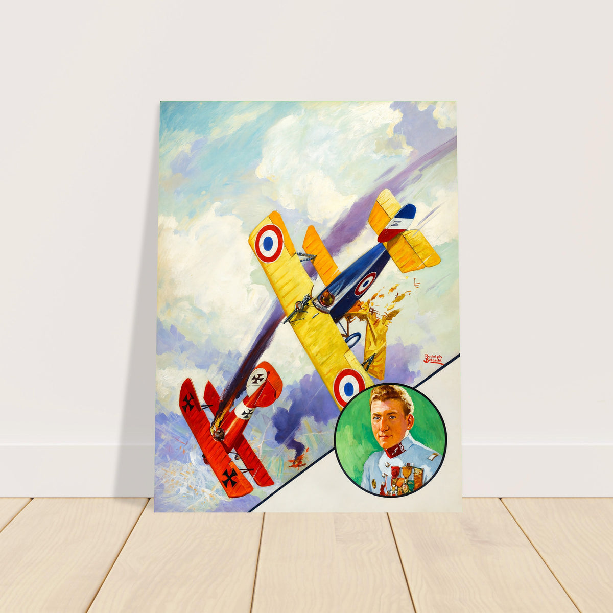 Rudolph Belarski Aces Poster 1932 – WWI Biplane Fighter Combat Art 2