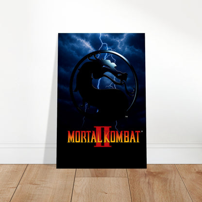 Mortal Kombat II Lightning Dragon Logo Poster – Classic Fighting Game 2