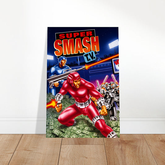 Super Smash TV Arcade Game Poster – Retro 90s Action Wall Art Decor 2