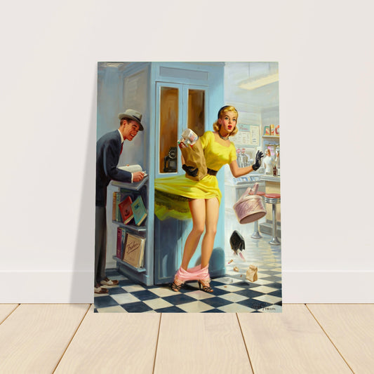 Number Please by Art Frahm 1955 Poster – Vintage Pin-Up Kitchen Wall Art Decor 2