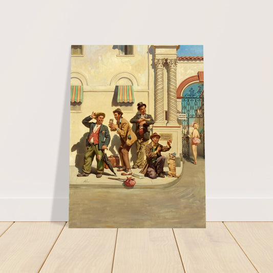 Art Frahm Traveling Hobo Series Line Up Poster 1952 Wall Art Decor 2