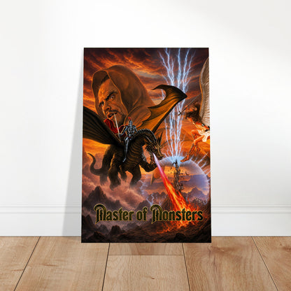 Master of Monsters Poster – Dark Sorcerer Dragon Rider Fantasy Art 2