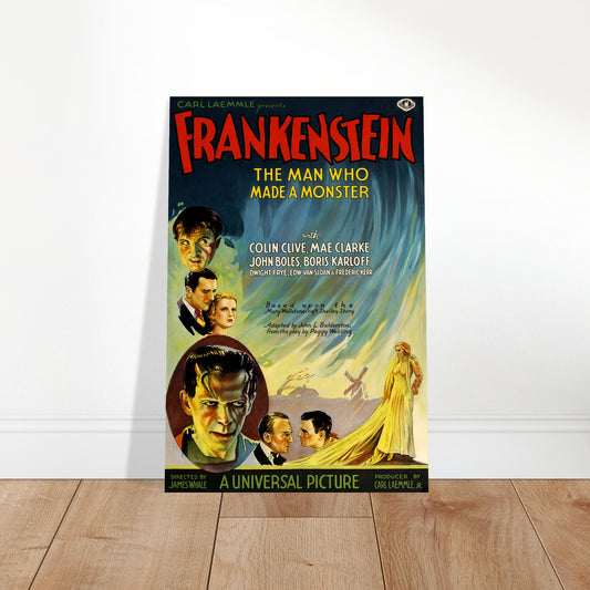 Frankenstein 1931 Movie Poster - The Man Who Made a Monster Wall Art Decor 2