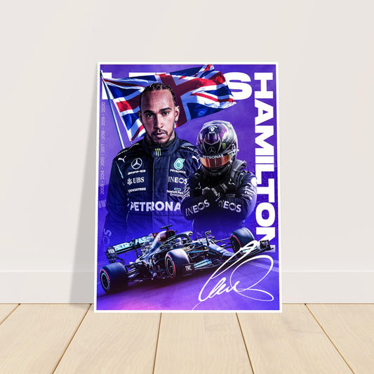 LEWIS HAMILTON SEVEN TIME F1 WORLD CHAMPION MERCEDES PETRONAS POSTER 2