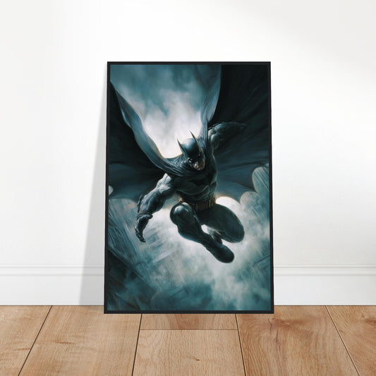Framed Poster Batman Takes Flight by R. Esberard, 2024 – Gotham City Tribute Art 2