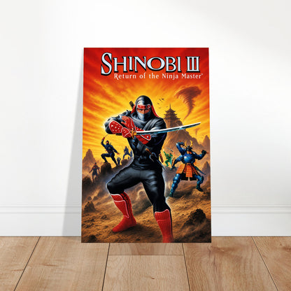 Shinobi III Ninja Master Poster – Red Warrior Action Game Art Wall Art Decor 2