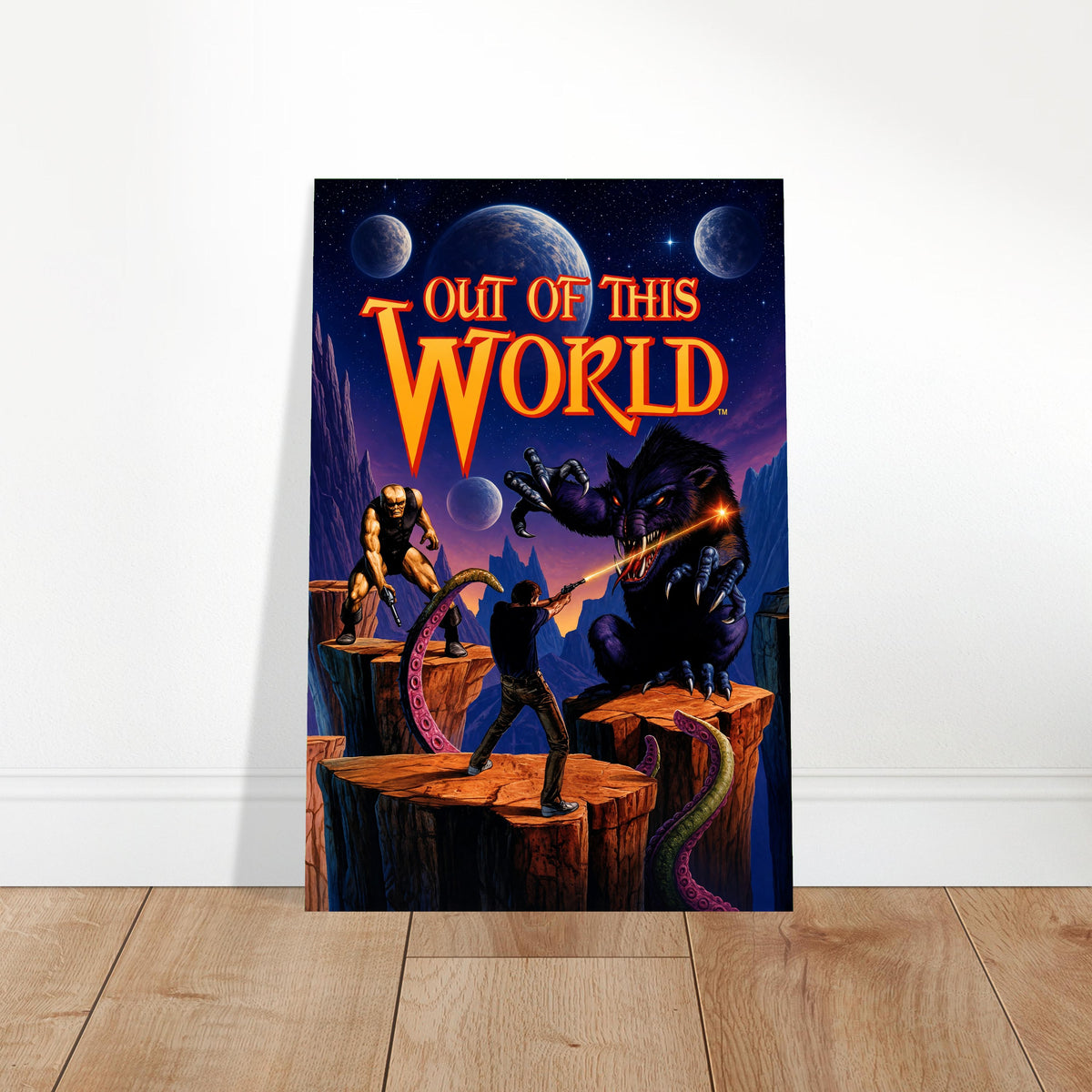 Out of This World Poster – Alien Warrior Combat Adventure Wall Art Decor 2