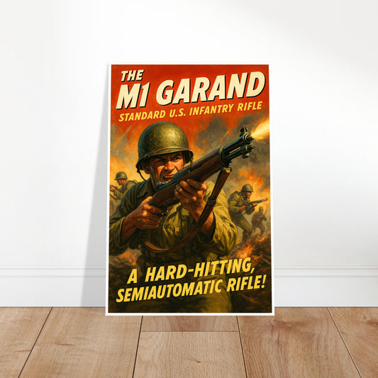 M1 Garand Vintage Military Rifle Poster - WWII Infantry - Free Shipping 2
