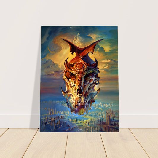 Bruce Pennington Big Skull 1991 Poster – Sci-Fi Fantasy Art Print Wall Art Decor 2