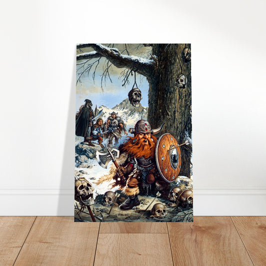 STREAMS OF SILVER BY CLYDE CALDWELL RPG FANTASY DWARF WARRIOR WALLART ART 2