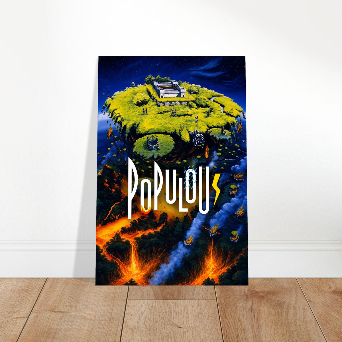 Populous Poster - Floating Island Castle God Game Art Wall Art Decor 2