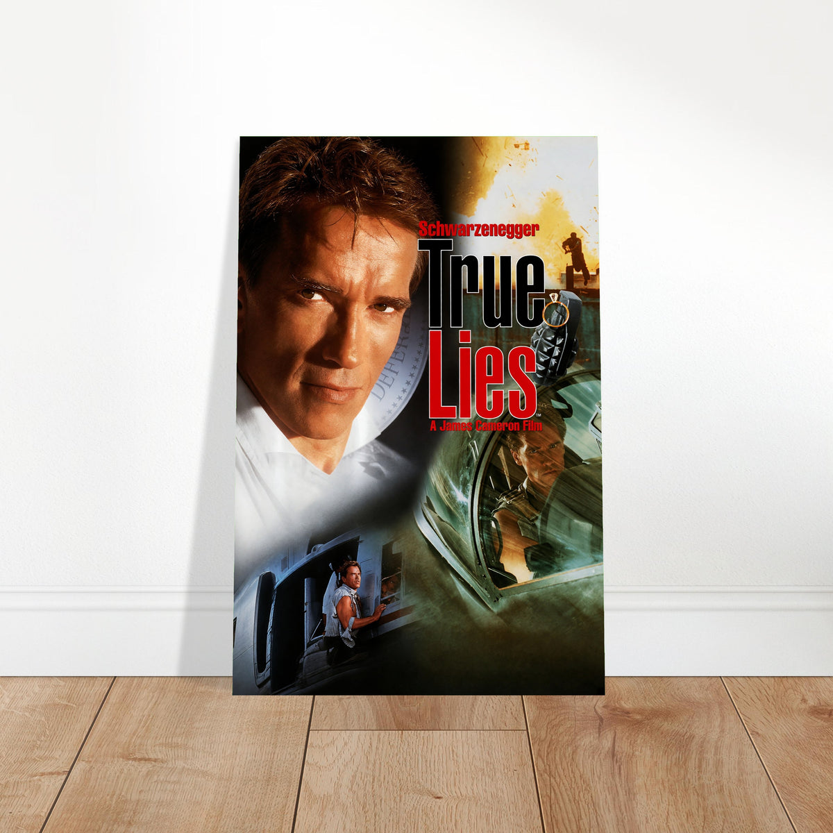 True Lies Action Movie Poster – Arnold Schwarzenegger Spy Thriller 2