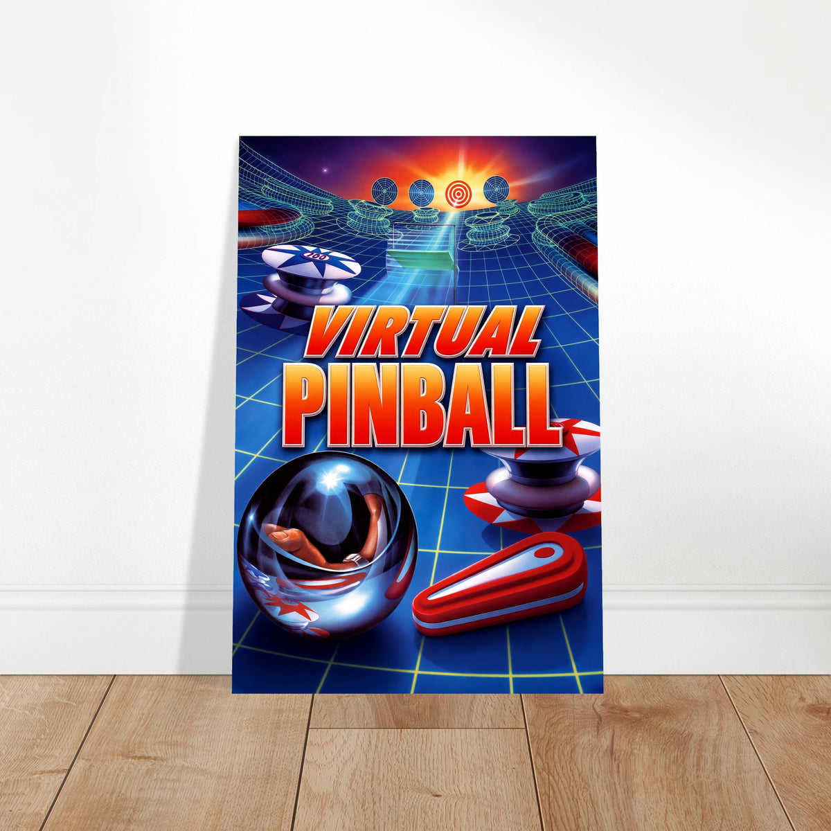 Virtual Pinball Poster – Retro Arcade Game Art Print Wall Art Decor 2