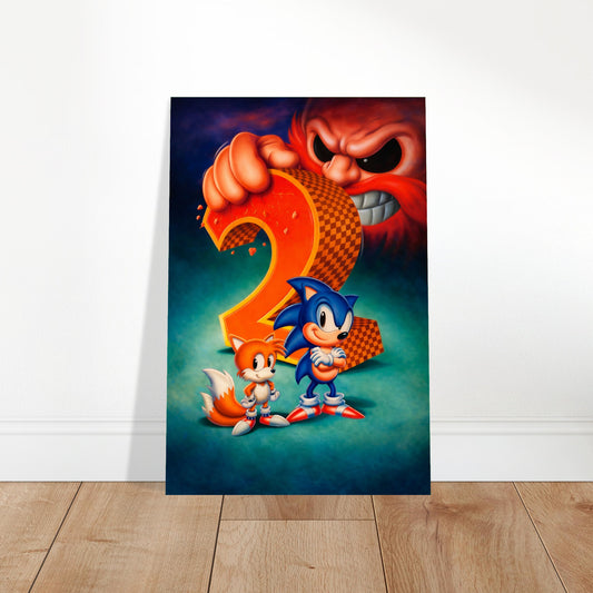 Sonic the Hedgehog 2 Cover Montage Poster - Retro Video Game Art Print 2