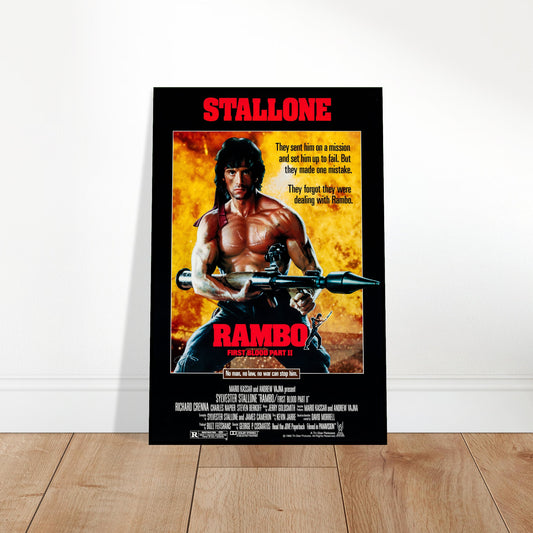 Rambo First Blood Part II 1985 Movie Poster – 80s Action Classic Wall Art 2