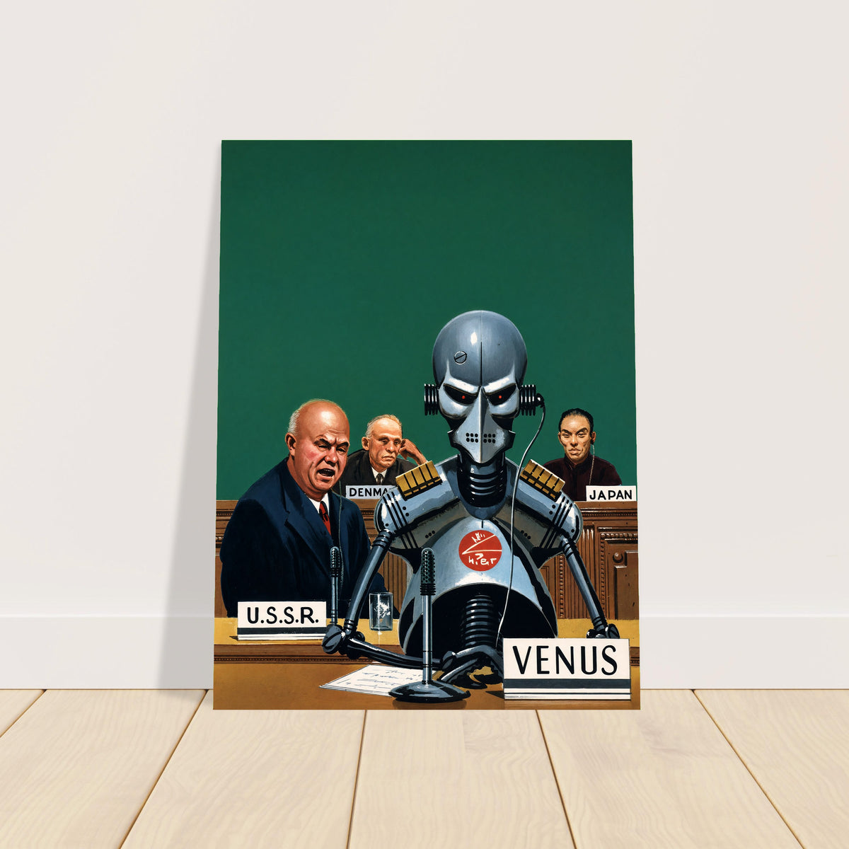 The Delegate from Venus by Edward Valigursky 1958 Poster – Sci-Fi Robot Diplomat 2