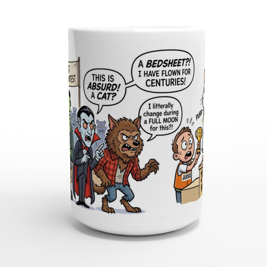 Scariest Costume Contest Funny Halloween Ceramic Coffee Mug 2