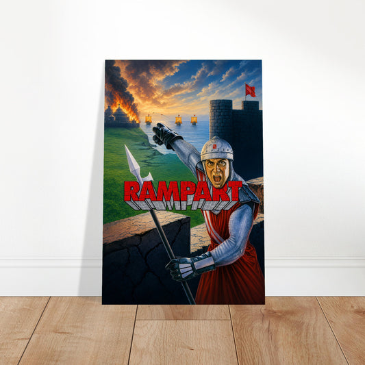 Rampart Arcade Game Poster – Medieval Warrior Castle Defense 1990 Wall Art Decor 2
