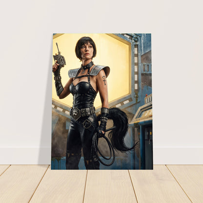 Sci-Fi Art Poster – Warrior Woman in Tactical Armor with Plasma Rifle 2