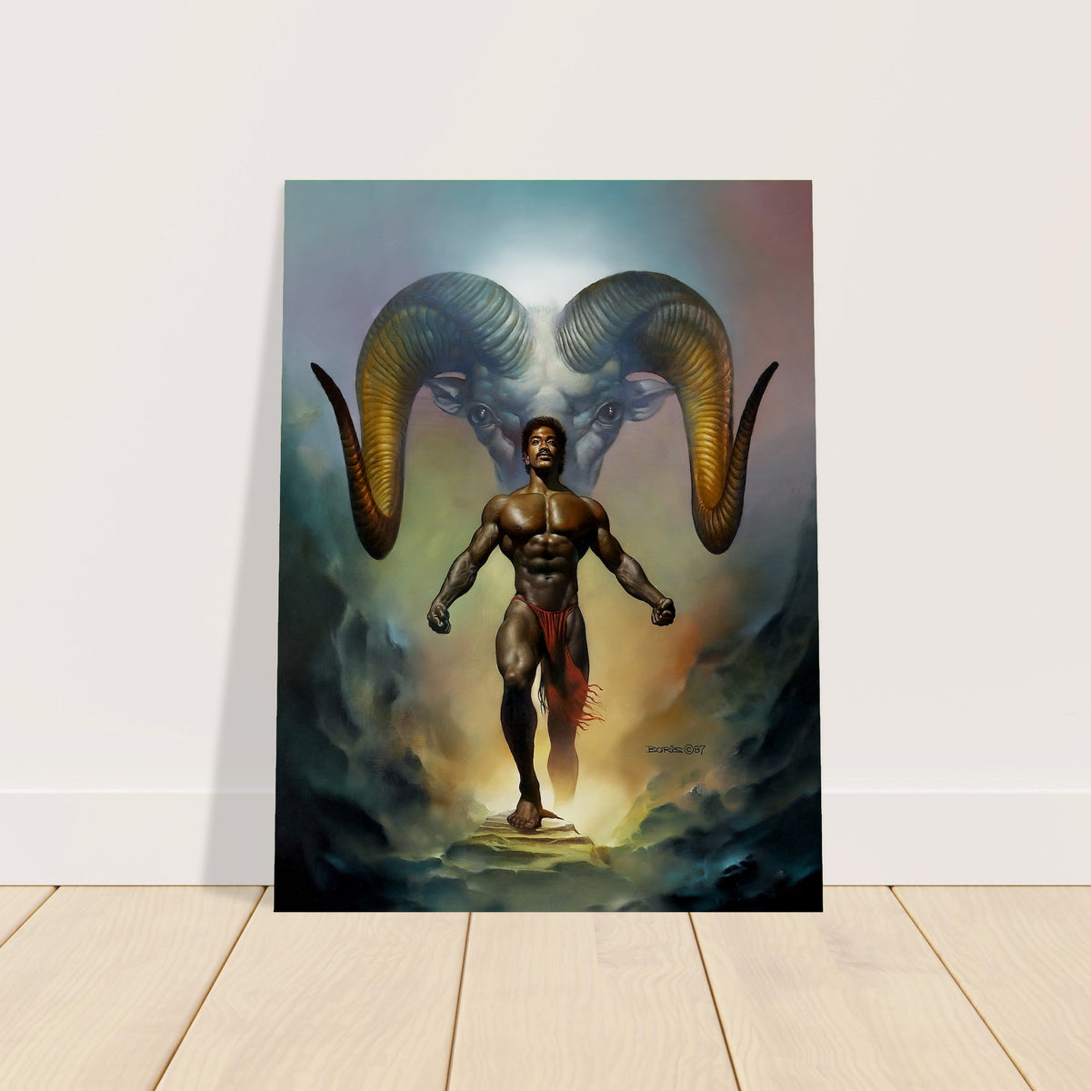 Aries the Ram Poster by Boris Vallejo 1987 – Muscular Mythological Warrior 2