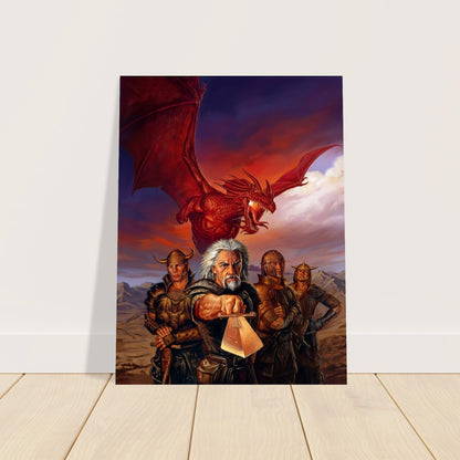 Dragonlance The Wayward Knights Poster – Red Dragon Todd Lockwood Fantasy Art 2