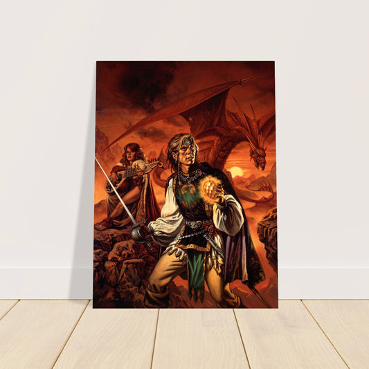 THE WYVERN'S SPUR D&D POSTER BY CLYDE CALDWELL 1990 FANTASY WALLART ART 2