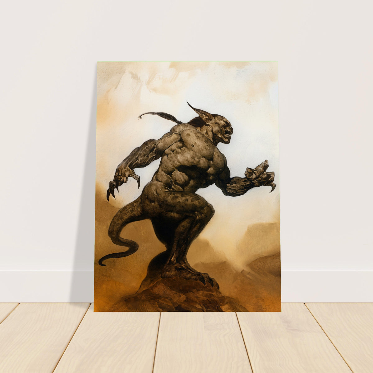 Gerald Brom Demon of the Earth Poster 1995 – Dark Fantasy Art Wall Art Decor 2