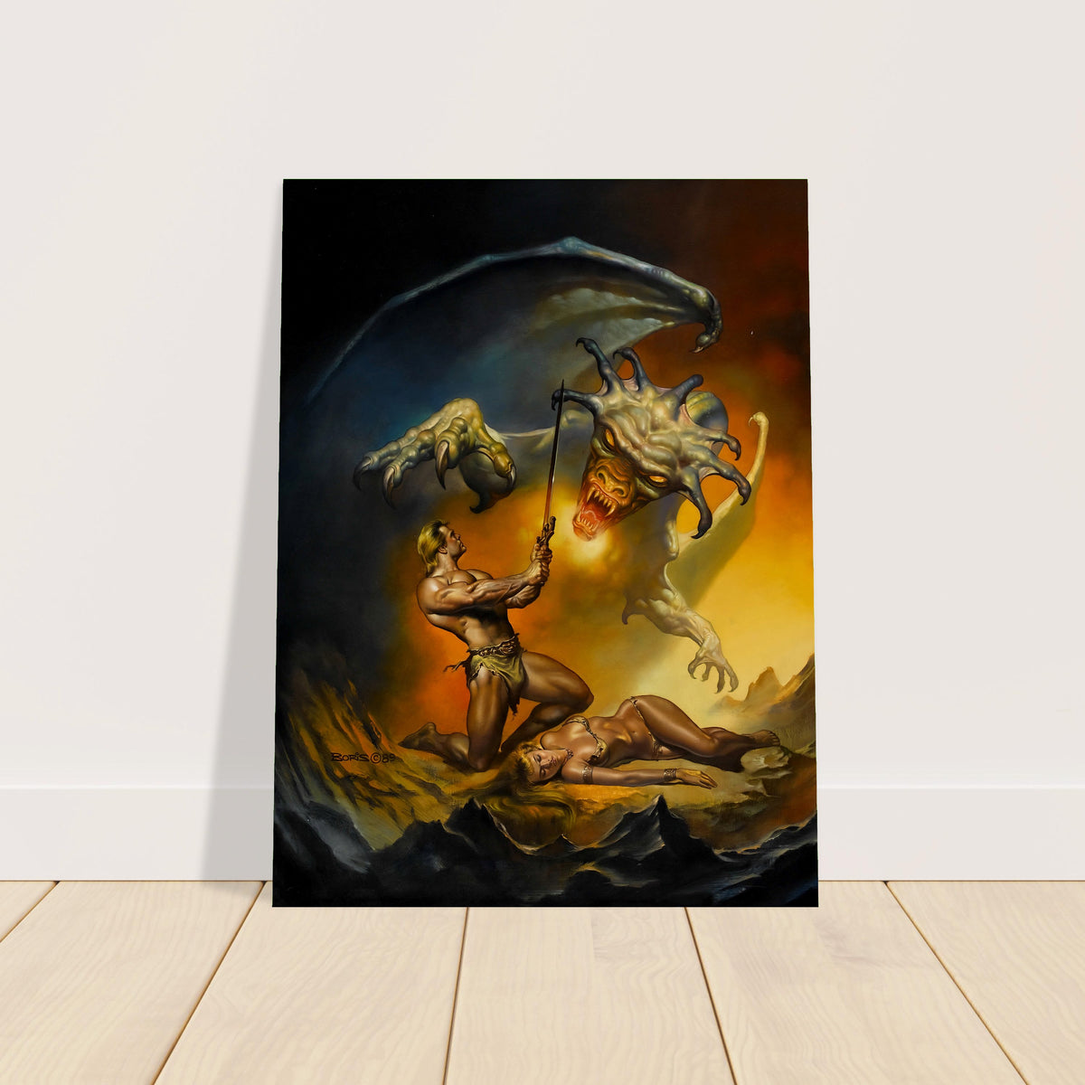 Boris Vallejo Serbian Myth 1989 Poster – Fantasy Warrior Art Wall Art Decor 2