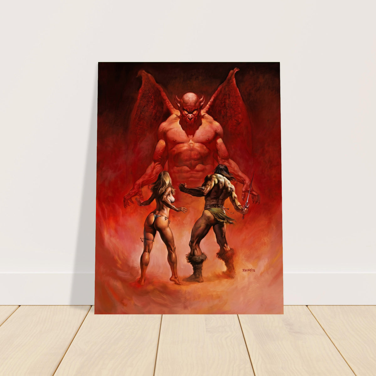 BORIS VALLEJO IN THE UNDERWORLD POSTER – DEMON FANTASY ART 1978 Wall Art Decor 2