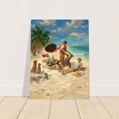 Hobo's Holiday by Art Frahm 1952 Poster – Beach Family Retro Wall Art Decor 2