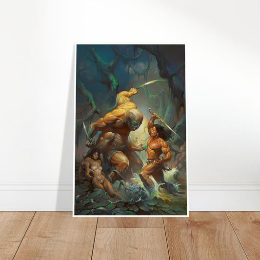 Ken Kelly Conan the Formidable Poster – Savage Sword Fantasy Art (1991) 2