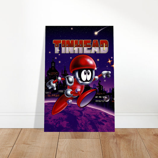 Tinhead Poster - Retro Robot Platformer Game Cover Art Wall Art Decor 2