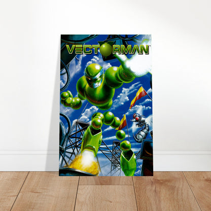 Vectorman Poster – Green Robot Hero Video Game Art Print Wall Art Decor 2
