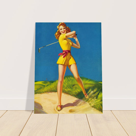 Art Frahm Plenty on the Ball 1943 Poster – Vintage Pin-Up Golf Wall Art Decor 2