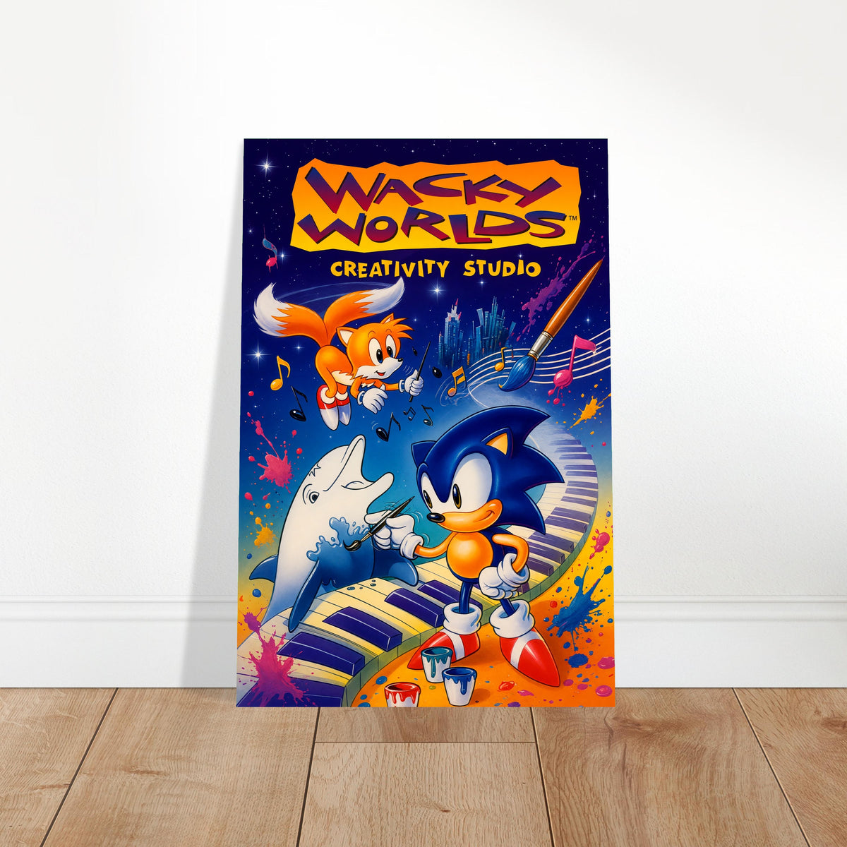 Wacky Worlds Poster - Retro Creativity Studio Game Art Wall Art Decor 2