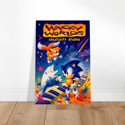 Wacky Worlds Poster - Retro Creativity Studio Game Art Wall Art Decor 2