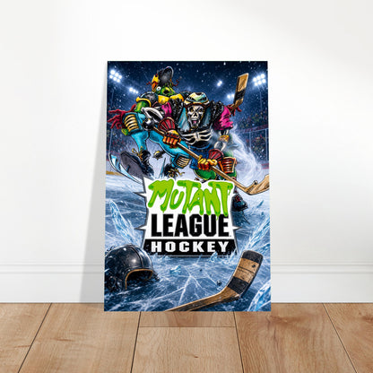 Mutant League Hockey Poster – Skeleton Warrior Ice Sport Art Wall Art Decor 2